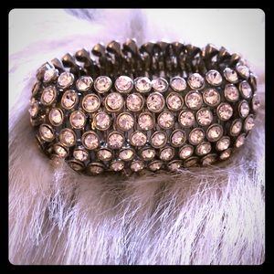 NWOT Anthropologie Sparkly Cuff Bracelet Silver